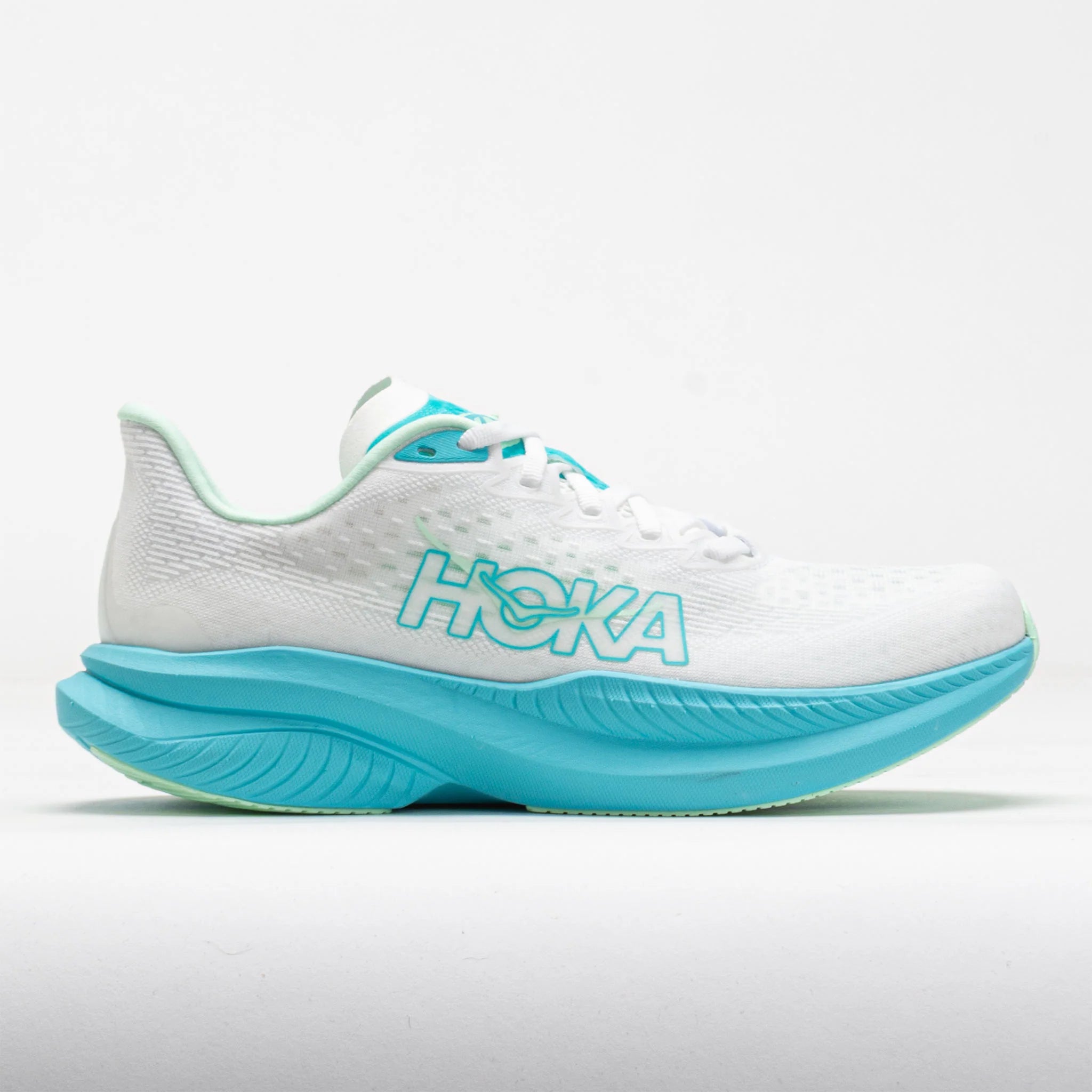 HOKA Mach 6 Women's White/Cielo Blue