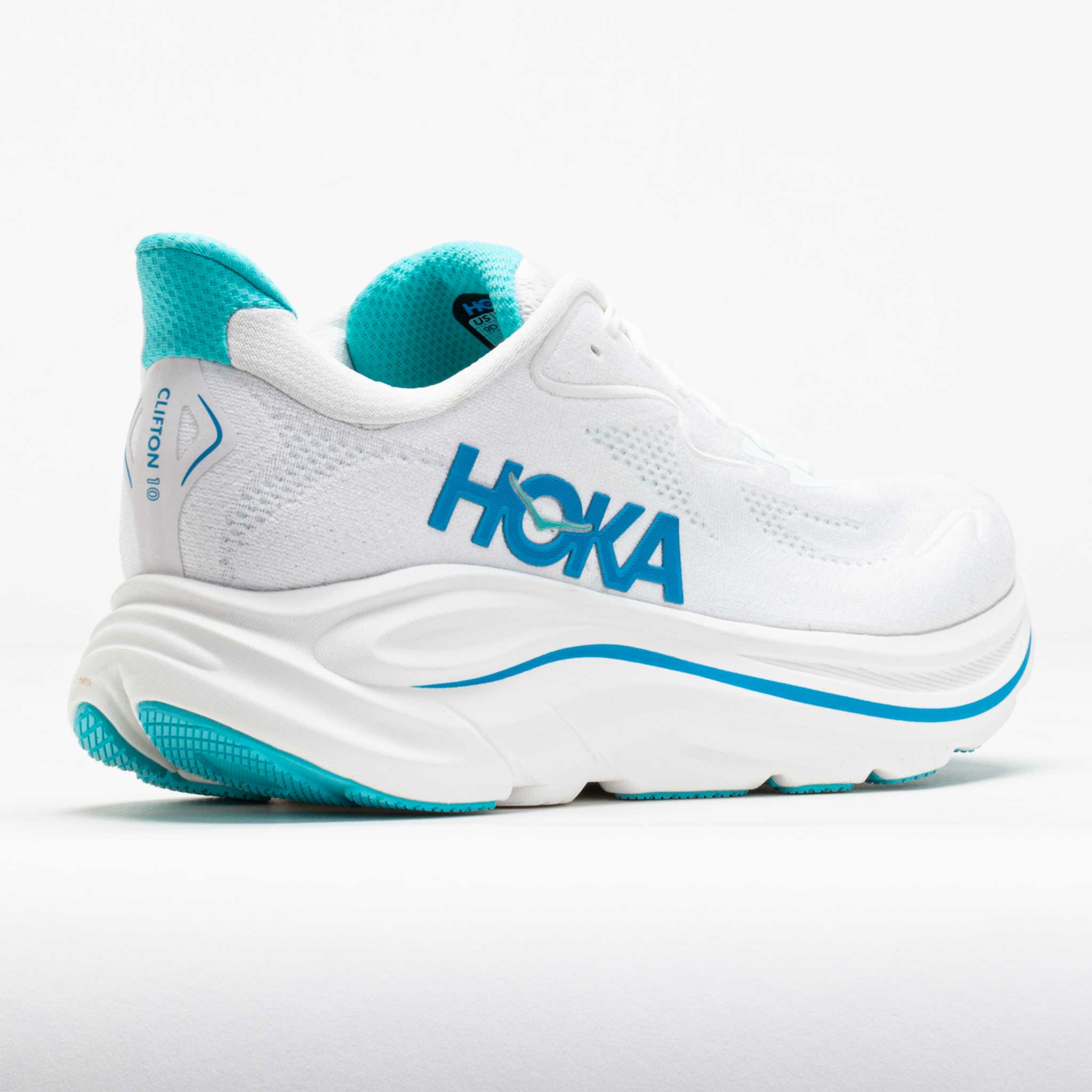HOKA Clifton 10 Men's White/Skyward Blue