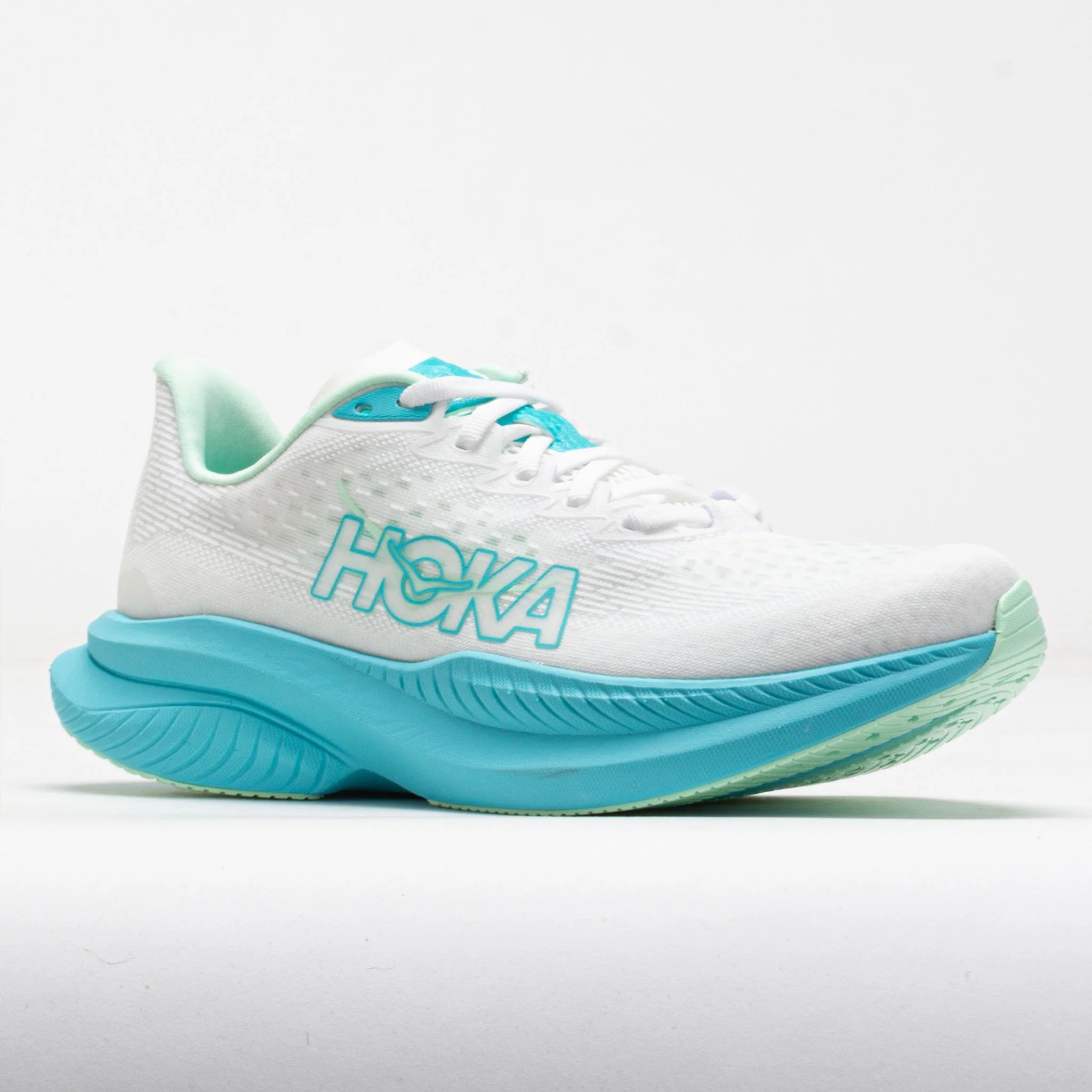 HOKA Mach 6 Women's White/Cielo Blue